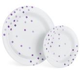 Lavender Pearl Plastic Premium Plates - Multi-Pack